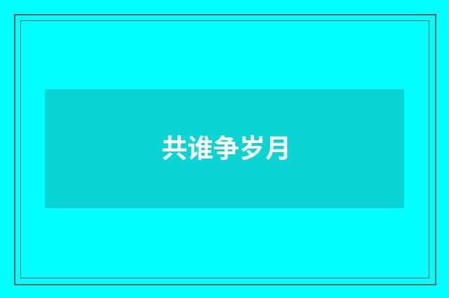 共谁争岁月