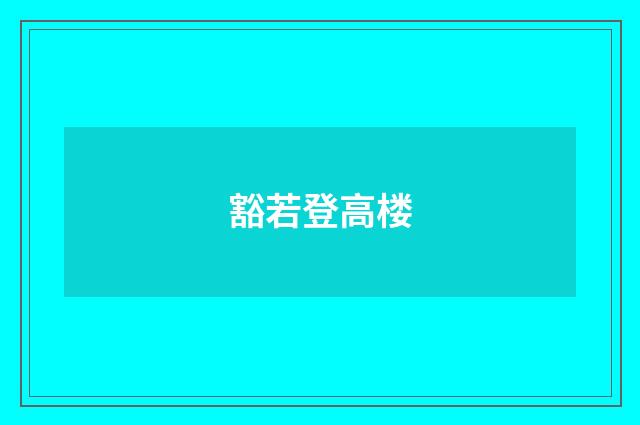 豁若登高楼