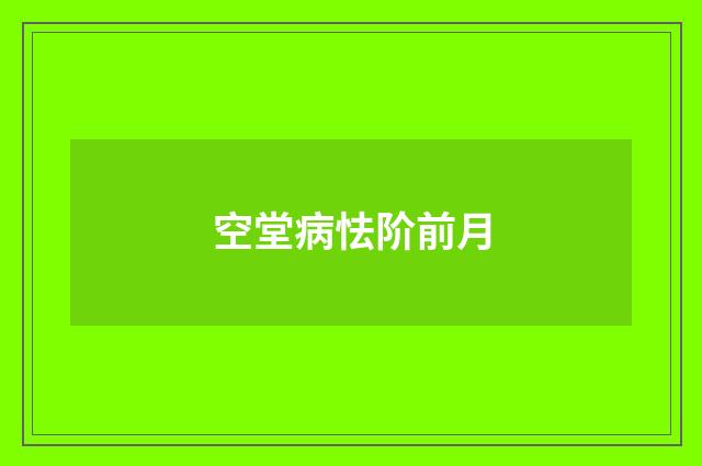 空堂病怯阶前月