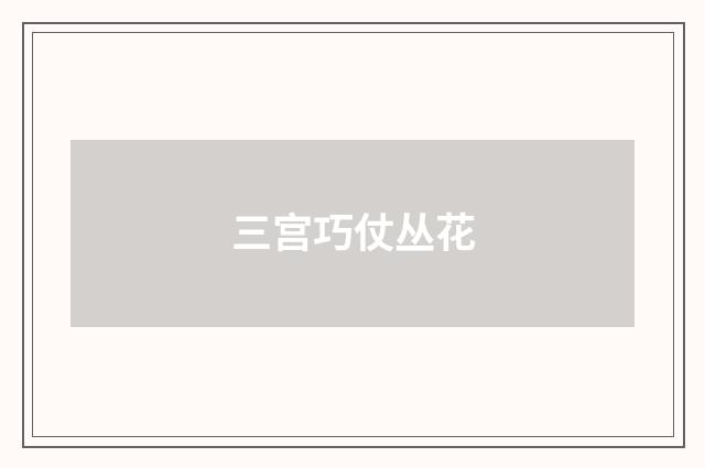 三宫巧仗丛花