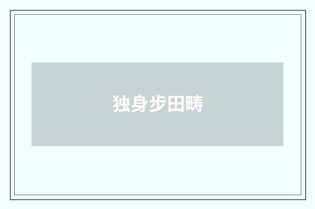 独身步田畴