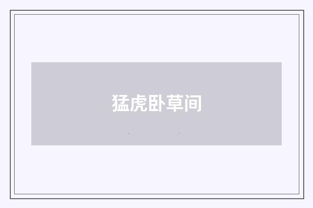 猛虎卧草间
