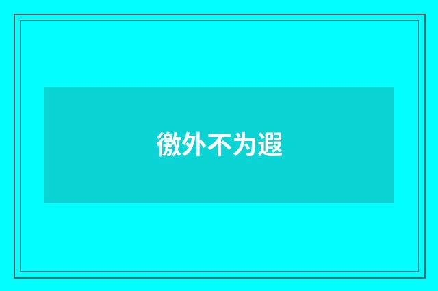 徼外不为遐