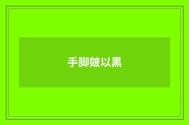 手脚皴以黑