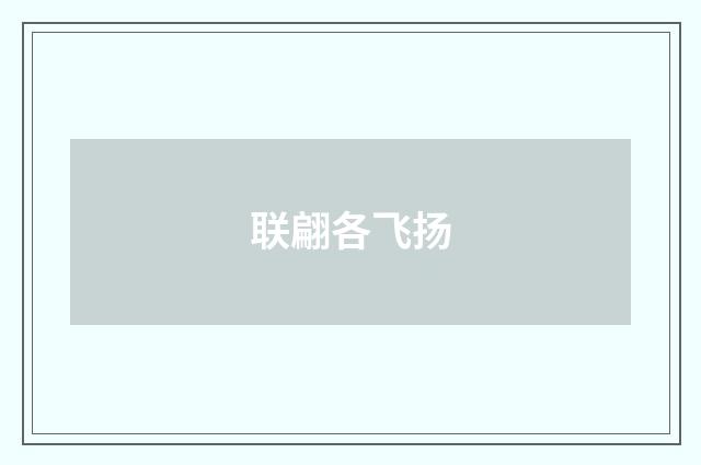 联翩各飞扬