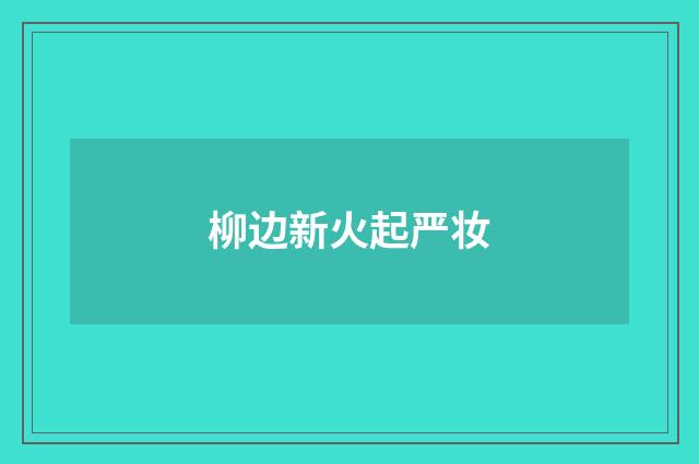 柳边新火起严妆