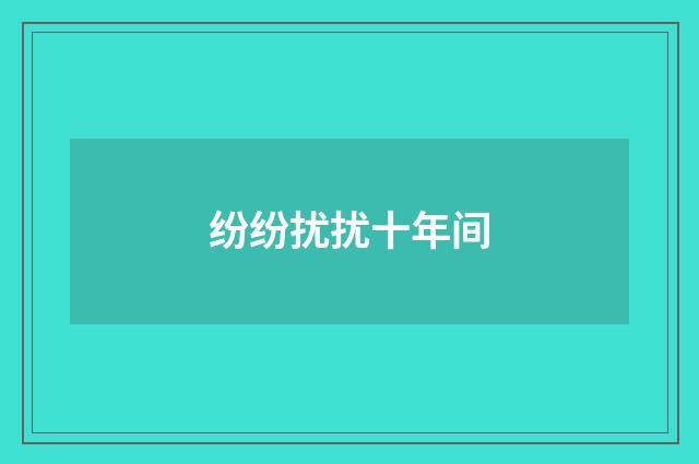 纷纷扰扰十年间