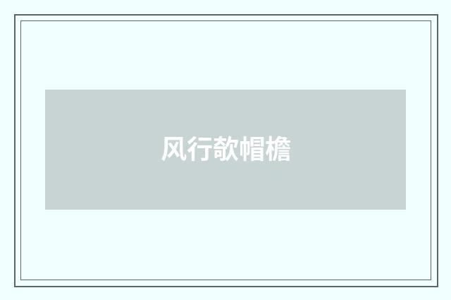 风行欹帽檐