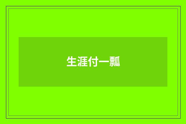 生涯付一瓢