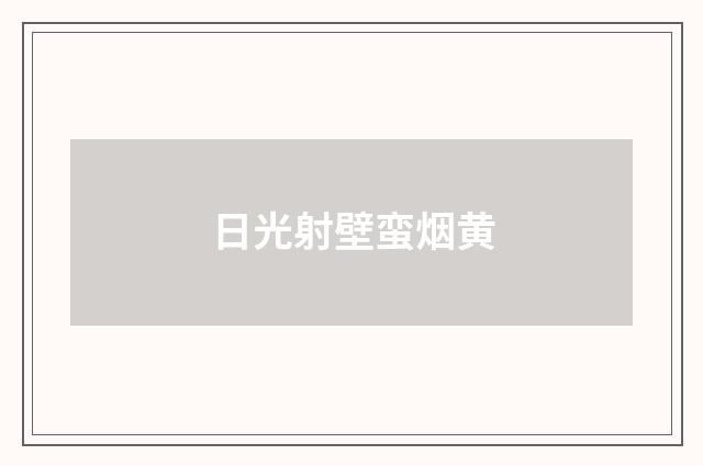 日光射壁蛮烟黄