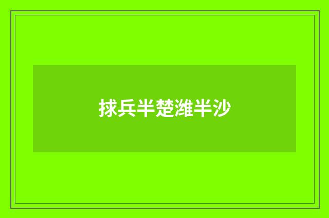 捄兵半楚潍半沙