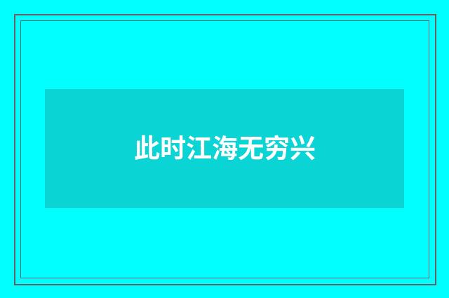 此时江海无穷兴