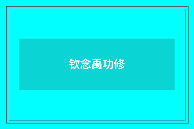 钦念禹功修