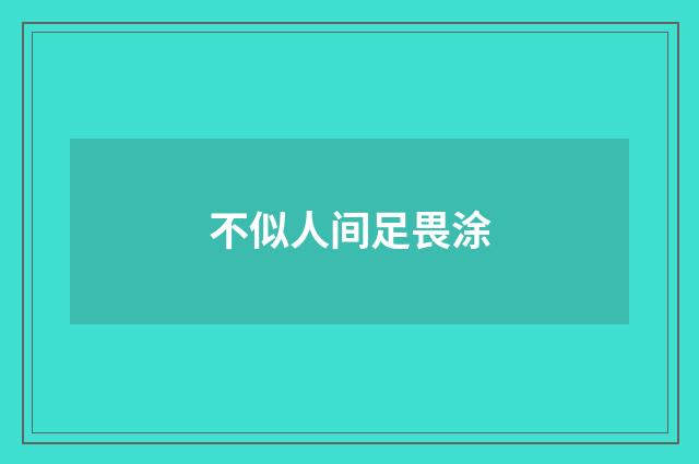 不似人间足畏涂