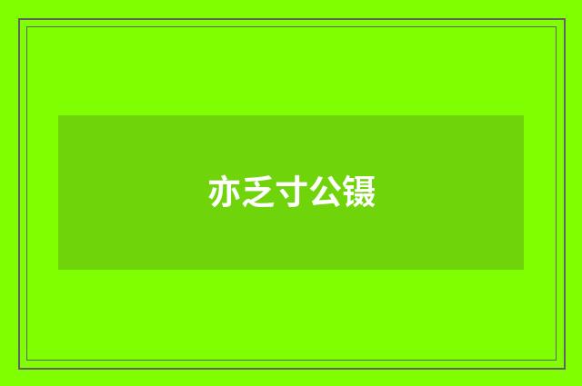 亦乏寸公镊