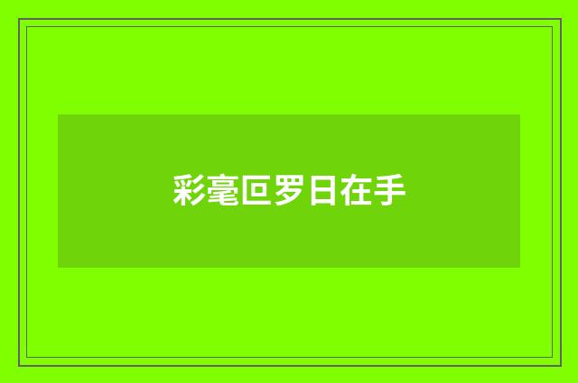 彩毫叵罗日在手