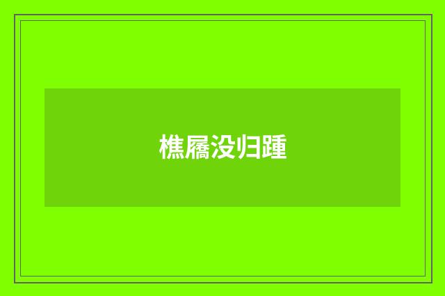 樵屩没归踵