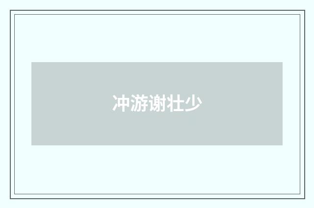 冲游谢壮少