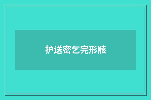 护送密乞完形骸