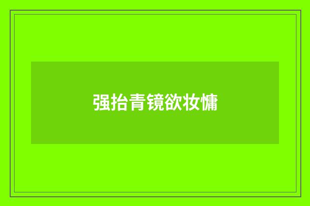 强抬青镜欲妆慵