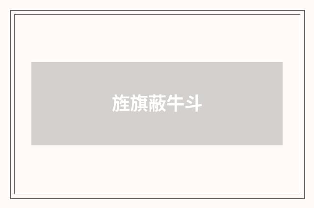 旌旗蔽牛斗