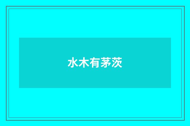 水木有茅茨
