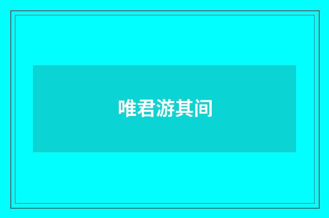 唯君游其间