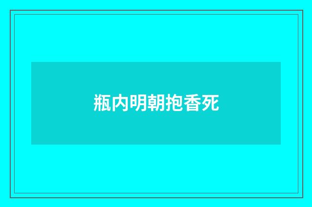 瓶内明朝抱香死