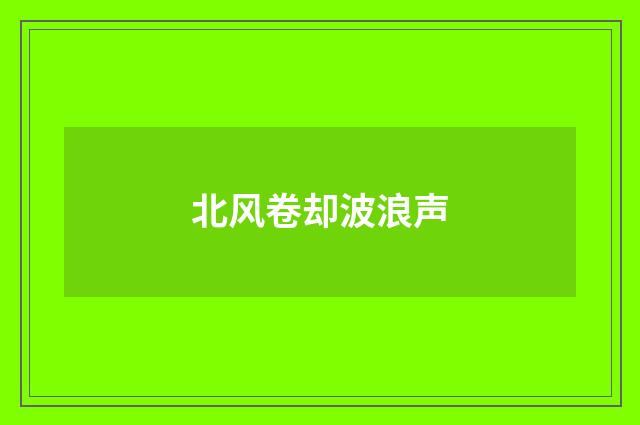 北风卷却波浪声