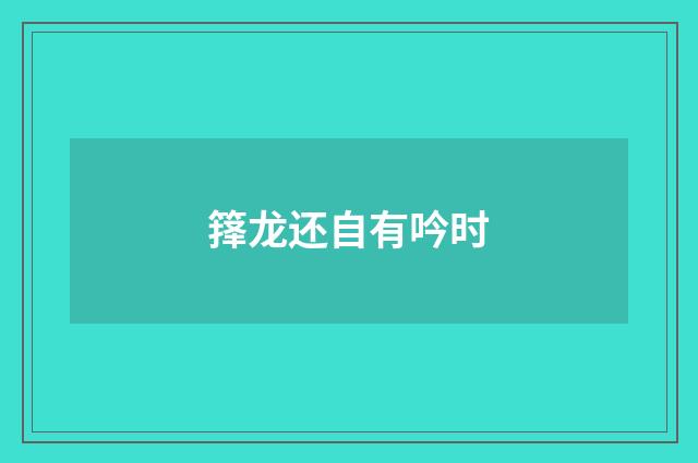 箨龙还自有吟时