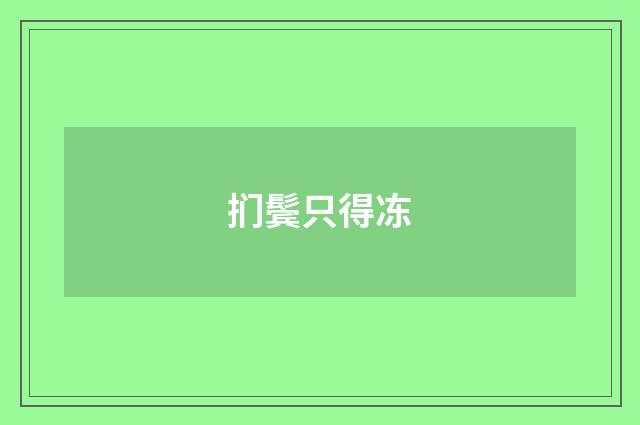 扪鬓只得冻