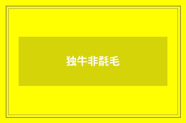 独牛非氄毛