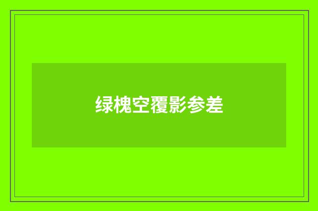 绿槐空覆影参差