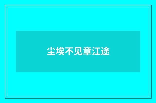 尘埃不见章江途