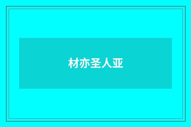 材亦圣人亚