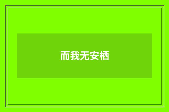 而我无安栖