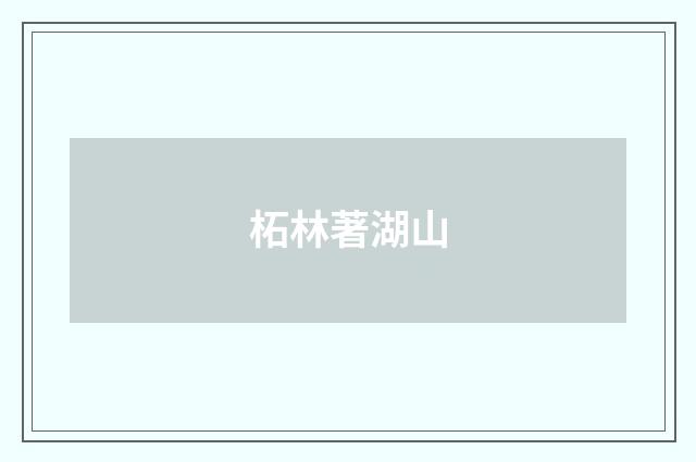 柘林著湖山