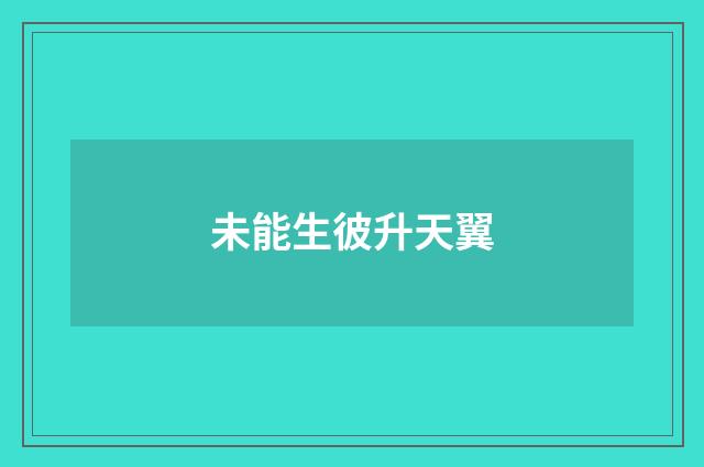 未能生彼升天翼