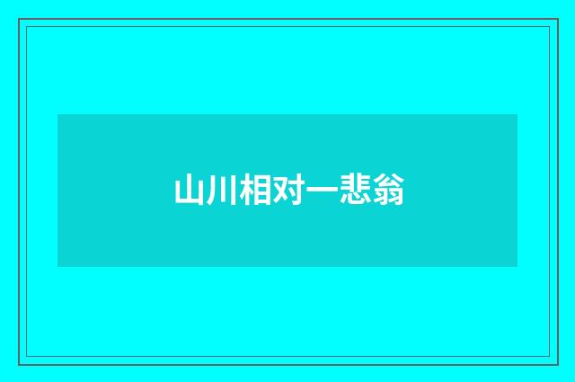山川相对一悲翁