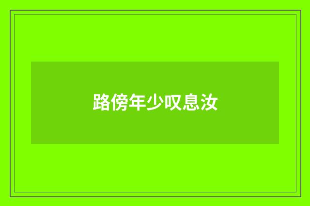 路傍年少叹息汝