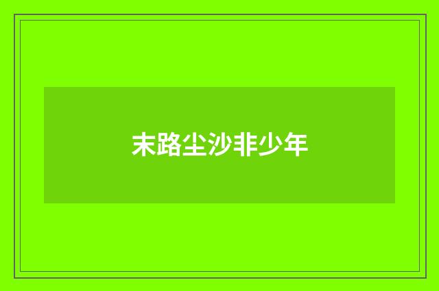 末路尘沙非少年