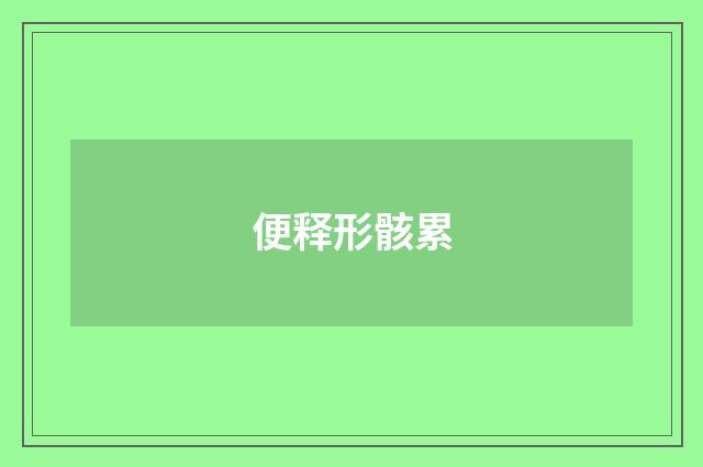 便释形骸累
