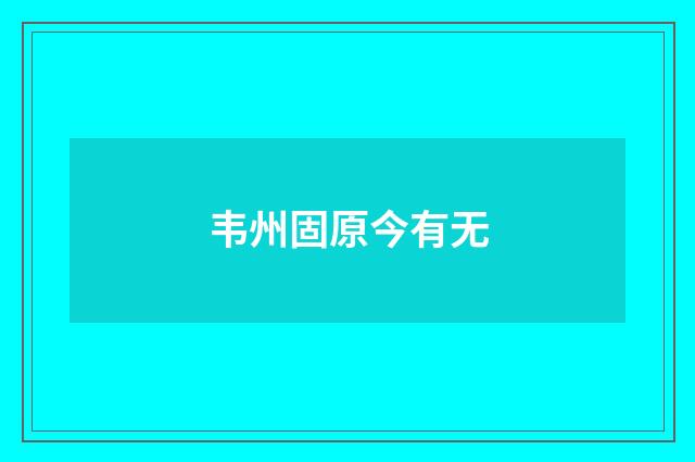 韦州固原今有无