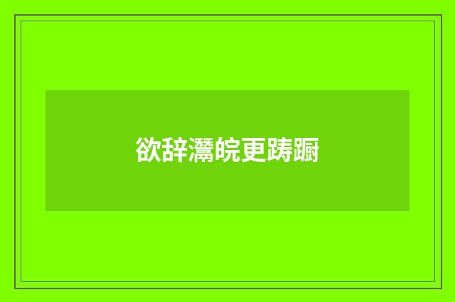 欲辞灊皖更踌蹰