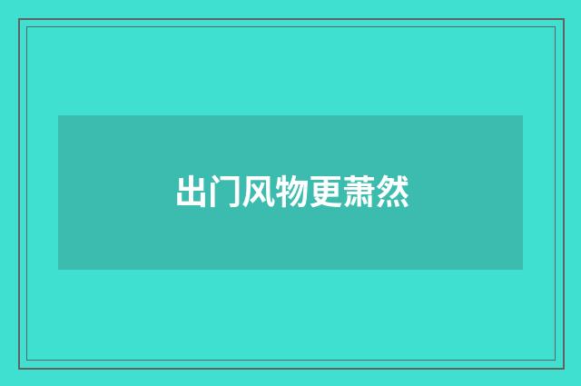 出门风物更萧然