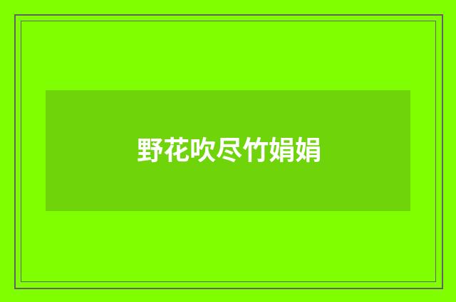 野花吹尽竹娟娟