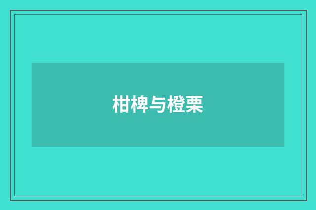 柑椑与橙栗