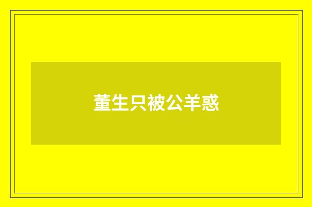 董生只被公羊惑