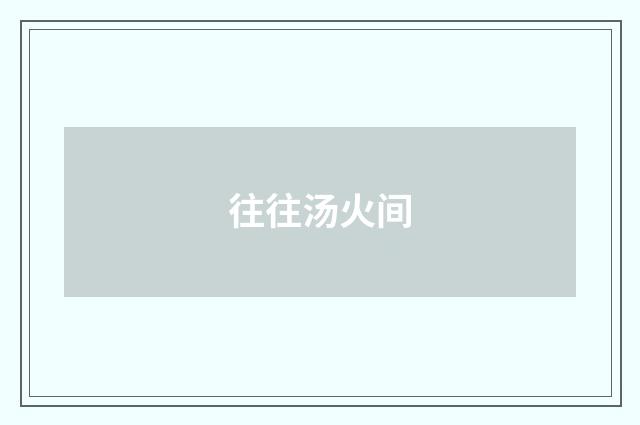 往往汤火间