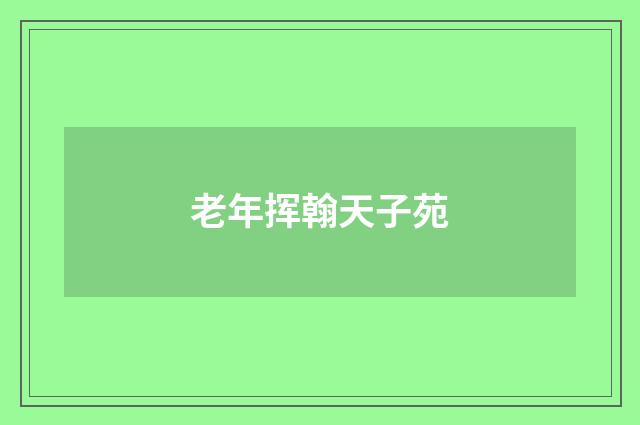 老年挥翰天子苑